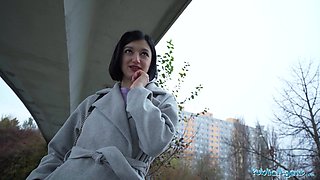 Cute little Russian loves to ride cowgirl on a big fat cock