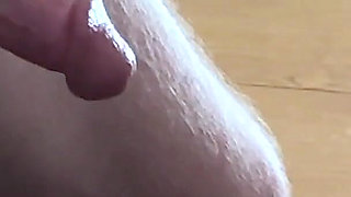 Close up Femdom Edges Cock to Ruined Orgasm in a Glass