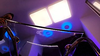 Erotic solo masturbation with teen brunette