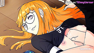 TiffanyWarmer Blowjob Creampie Hardcore - Petite Ukrainian with Perfect Body Fucks Big Cock in Persona 5 Hentai Parody