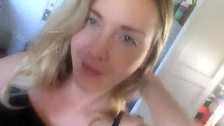 Blonde beauty teens licking and toying