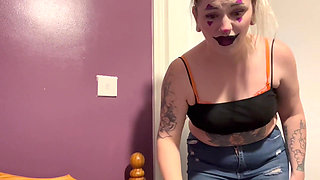 Clown Step-sister Spots You Creeping JOI Game