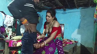 Hot Bengali Housewife Sona Bhabhi Fucked Hard at Home, Red Blouse Removed & Boobs Sucked