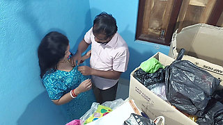 Bengali Hot Bhabhi Secret Romantic Sex, with Her Naughty Devar in Store Room