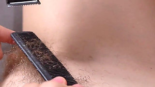 Two Hot Girls Trim and Shave My Pussy for a Swingers Party