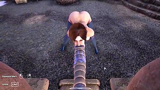 Lara Croft is a plunderer who likes to have fun down and gets her cock-squeezing poon romped by fat boners.