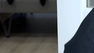 Secret Look: Her Sexy Bodysuit Ends with a Copious Eruption of Cum on Her Buttocks.