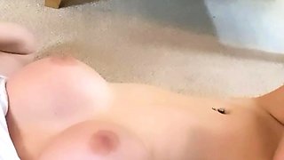 Blonde teen finger fucked POV