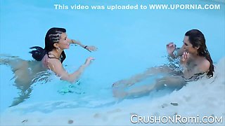 Lick Each Others Pussies At The Pool With Romi Rain And Reena Sky