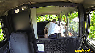 Fake Taxi - Naughty Lucy Love Likes That Ride Outdoors & Gives a Cabbie a Blowjob in Car Leading to a Pussy Creampie