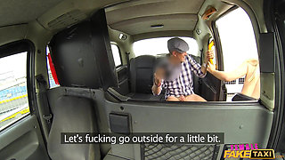 Female Fake Taxi - Busty Driver Gives Gagging Deep Throat to Actor Then Swallows His Massive Cum