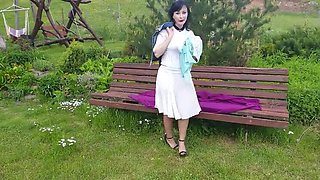 Wanilianna Solo Mature Mom Jerking Off Her Muff in Garden Outdoor HD