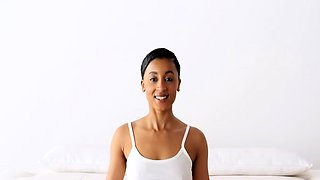 Stacked brunette goes solo toys and masturbation