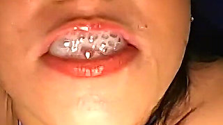 Brunette Slut Deepthroats Multiple Cocks and Takes Huge Facials in Ggg Bukkake