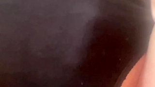 Wanking in Dirty Old Black Knickers with Stains - Julie Cunningham