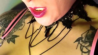 Cute curly brunette solo webcam masturbation