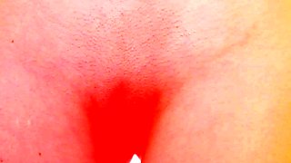 Busty babe playing with her big boobs