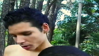 Young Hung Bi Hunks Pound Raw in Forest
