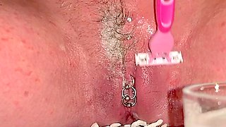 Shaving My Pierced Pussy