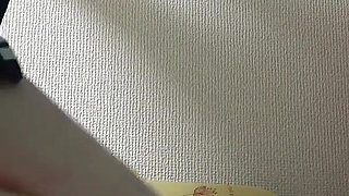Student Uniform Slender Japanese Girl's Miniskirt, Thighs, Legs, Thong Panties, No Bra Tits View From Under the Desk