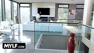 Mylf - tempting cougar vigorously slips her tongue in crazy babe\u2019s humid cunt until she reaches orgasm