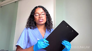 Micropenis Diagnosis Ebony Nurse Goddess Luna Law Turns Your Check-up Into Cock Humiliation, Sph, Medical Fetish, Femdom