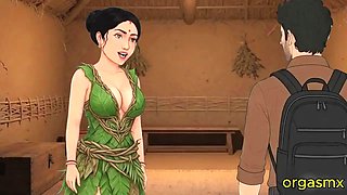 Desi Tribal Village Beauty Hot Passionate Night with Traveler in Forest Hut