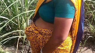 Desi friend's wife Priyanka314 squeezing big tits in guava plantation doggy style sex