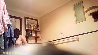 Sister reveals big breasts hidden under tight top