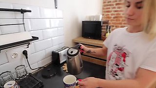 Good Morning Sex with Andre Love – Amateur Blonde Babe Gets Fucked Hard in 4k
