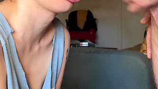 They Fuck My Reading... or Not? Blowjob at the Window