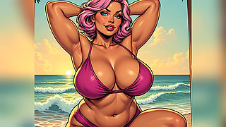 Tanned Beach Babes Ai Art