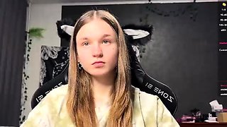 Curly Blonde Teen Records Solo Dildo Masturbation More at