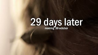 Hot brunette amateur MILF rides hubbys cock