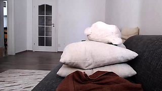 Big Boobed Blonde Masturbates With A Dildo In The Bathroom