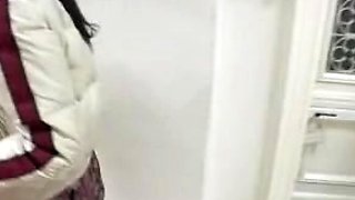 Blonde teen girl PUBLIC sex gangbang