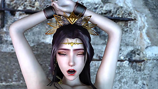 3D Asian Slut Naked Her Shaved Pussy Have BDSM Sex
