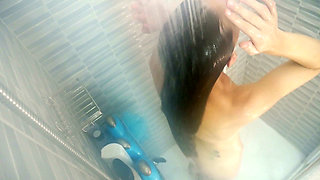 Shaving in a hot steamy shower (no audio)