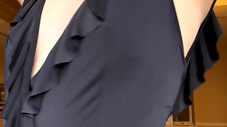 Amateur brunette Michelle with small tit