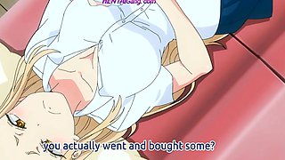 Shy couple fears being caught as he goes all in - HENTAI ENG