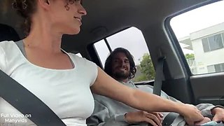 Stepmom Public Blowjob and Car Sex with Big Dick Before Therapy
