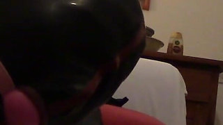 Laura tied up and ball gagged, then mouth fucked and pussy fucked