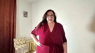 BBW Teacher Gives Extra Credit Blowjob - CuteJayne Solo Masturbation with Dildo