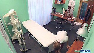 My nurse caught me fucking a patient over my desk - faux polyclinic