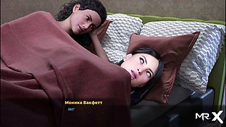 Two amazing butts side by side in a fashion animation