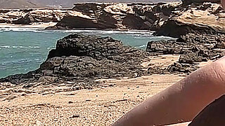Nasty Girl Gave Me Stunning Handjob at a Nude Beach with a Huge Cumshot