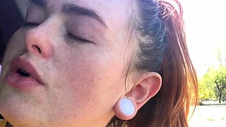 Busty amateur teen outdoor hardcore facial action