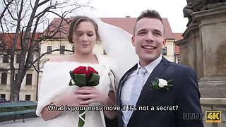 Hunt4k. lovely teen bride gets banged for money in front of her groom