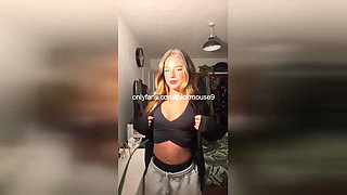 Teen's juicy pussy exposed on Instagram live while trying on lingerie