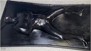 Vacbed + Lube + Bad Dragon Nox Dildo + Wand = Multiple Orgasms For Miss Perversion